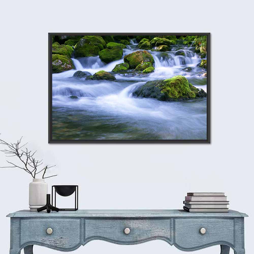 Mossy Forest Stream Wall Art