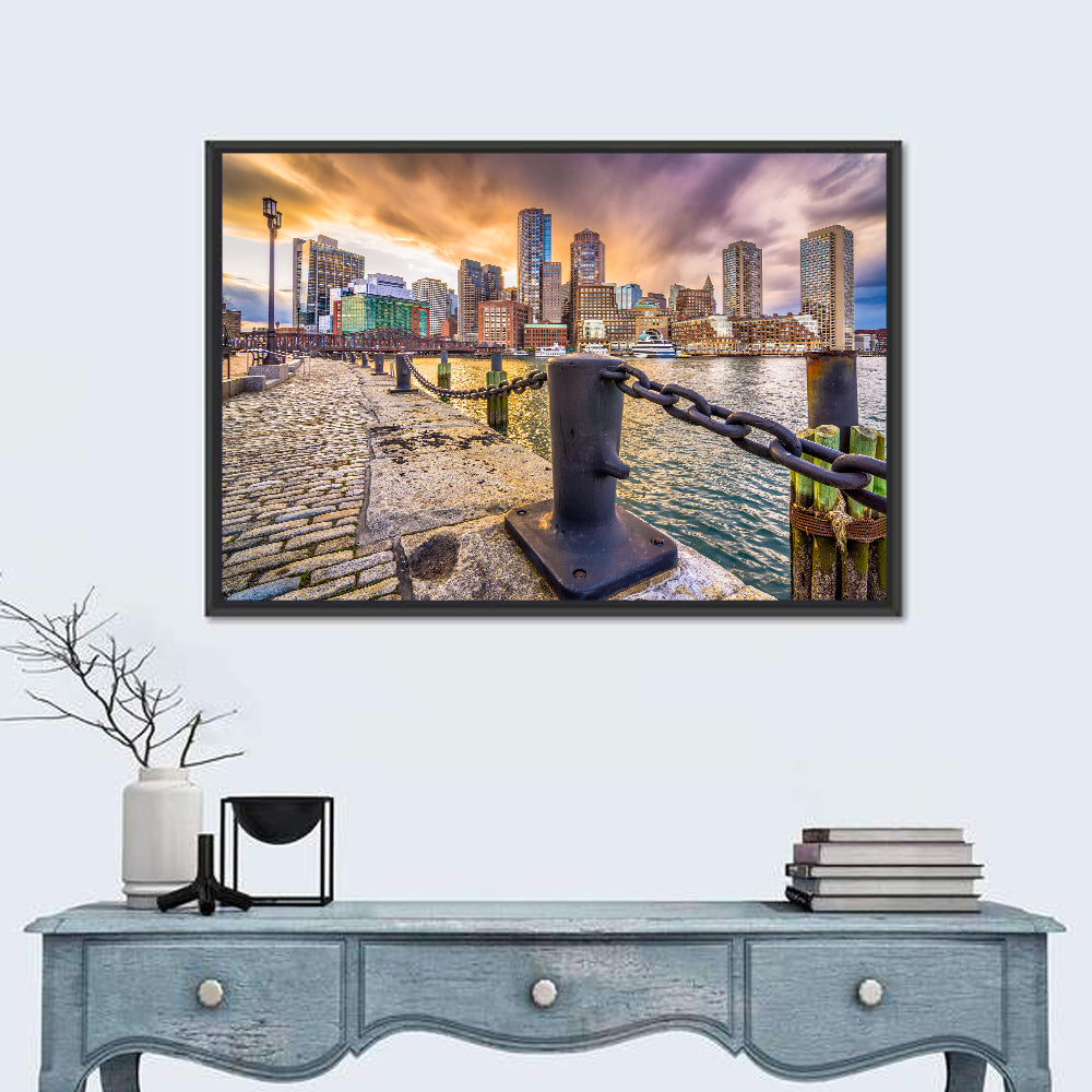 Boston Harbor at Dusk Wall Art