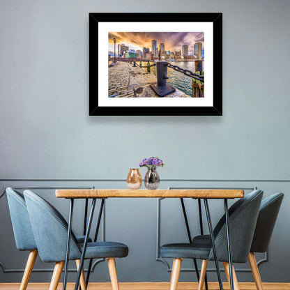 Boston Harbor at Dusk Wall Art