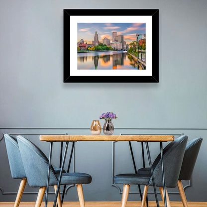 Providence Golden Hour Skyline Wall Art