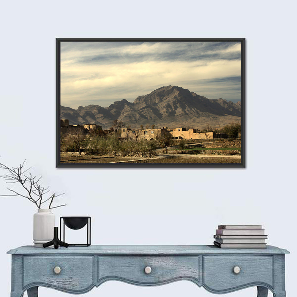 Afghan Mountain Village Wall Art