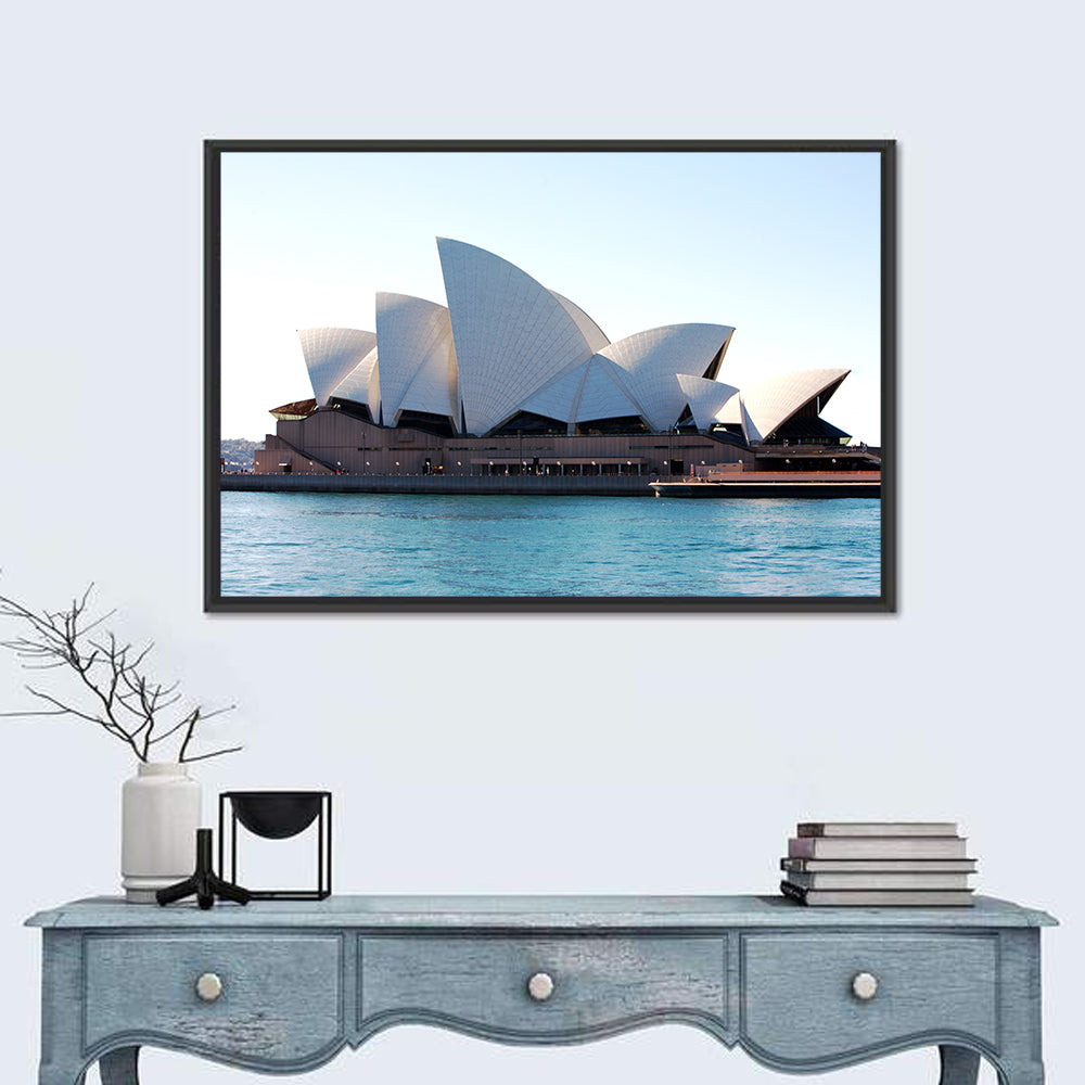 Sydney Opera House Harbor View Wall Art in a room, landscape