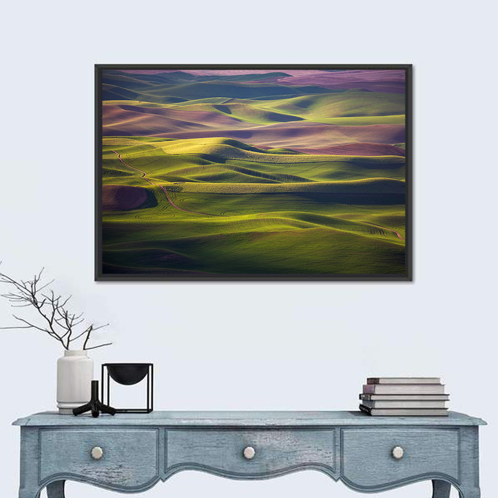Palouse Farmland at Golden Hour Wall Art