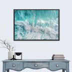 Top Down Turquoise Wave Wall Art