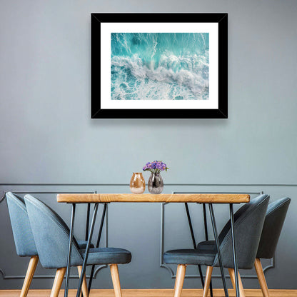 Top Down Turquoise Wave Wall Art