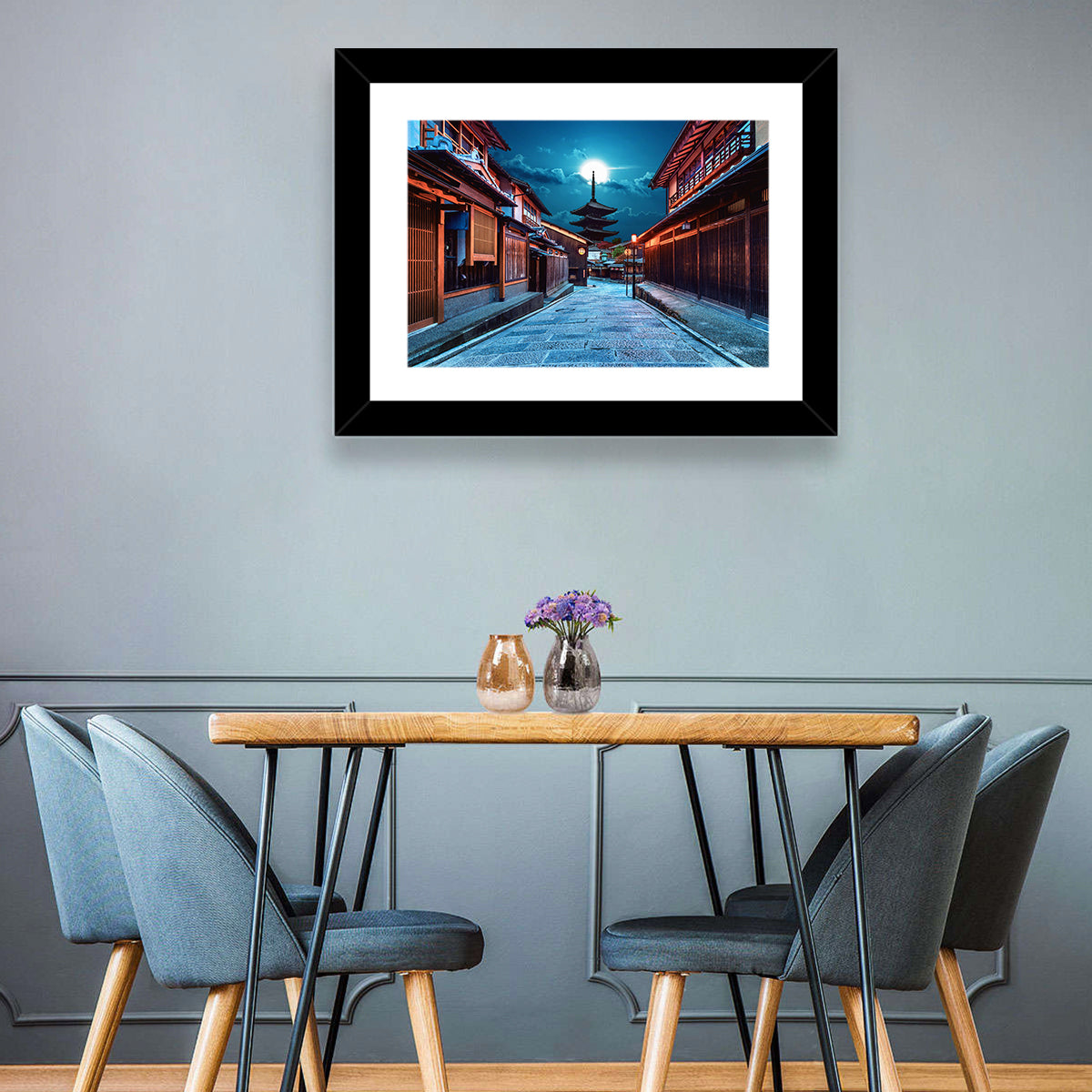 Moonlit Sannen Zaka Kyoto Wall Art
