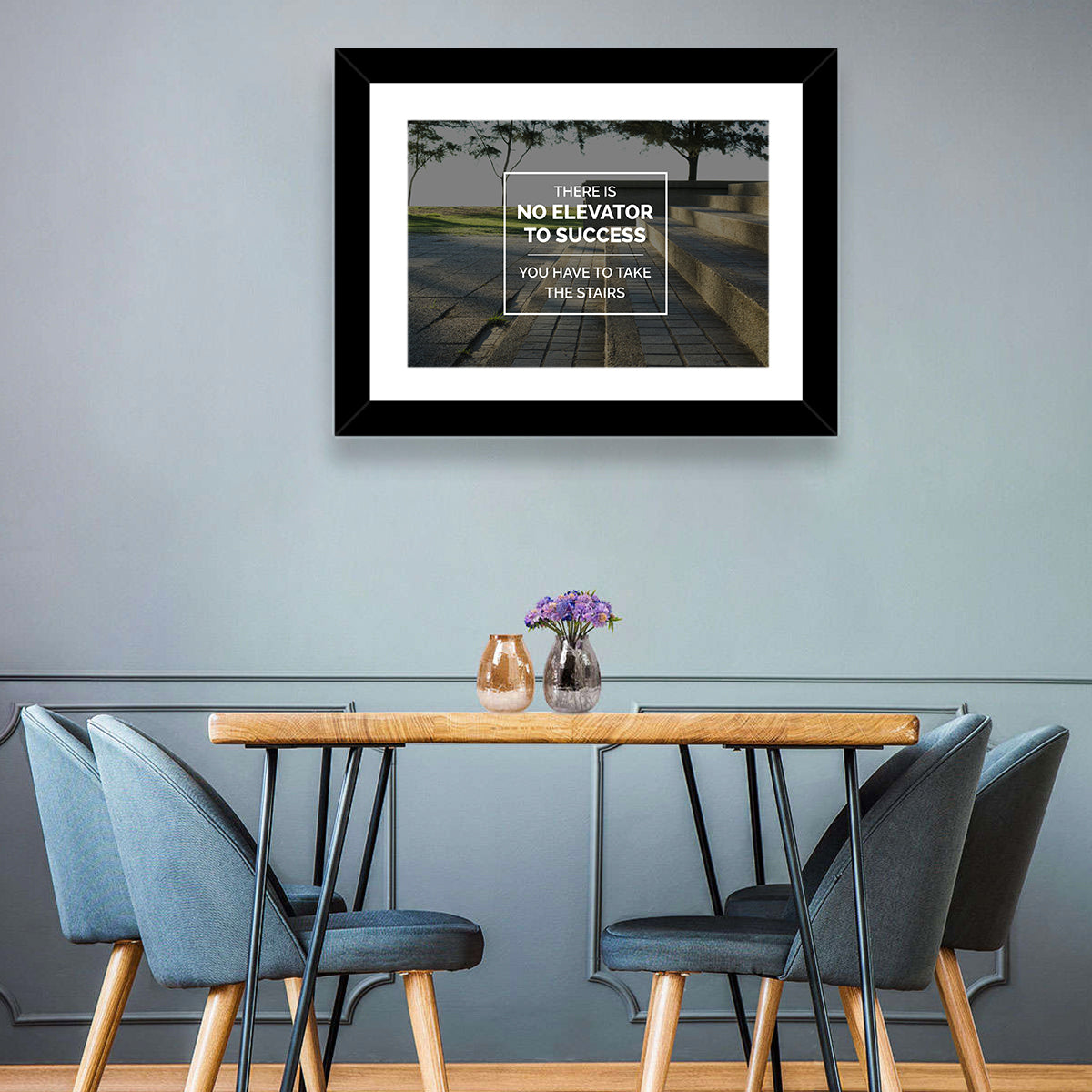 There Is No Elevator to Success Wall Art in a room, landscape