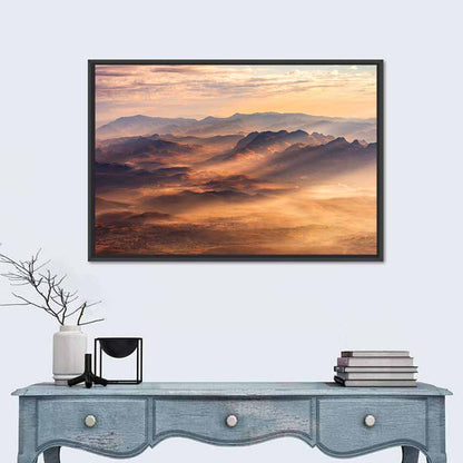 Misty Chiangdao Mountain at Golden Hour Wall Art