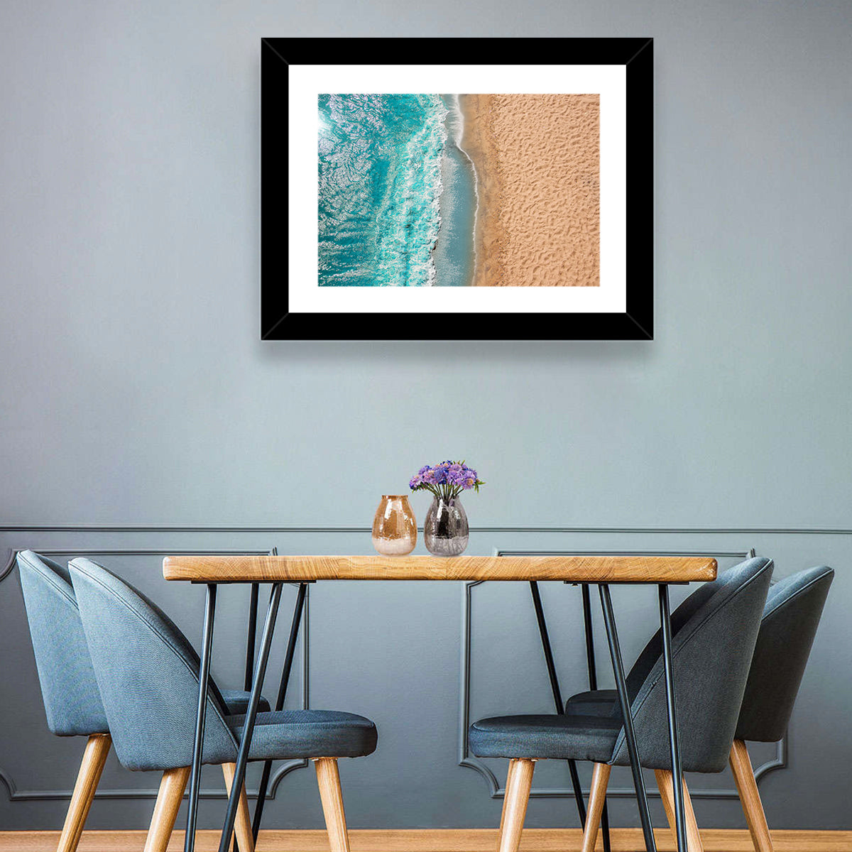 Turquoise Coastline Aerial Wall Art