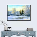 Frozen Lake Reflection Wall Art