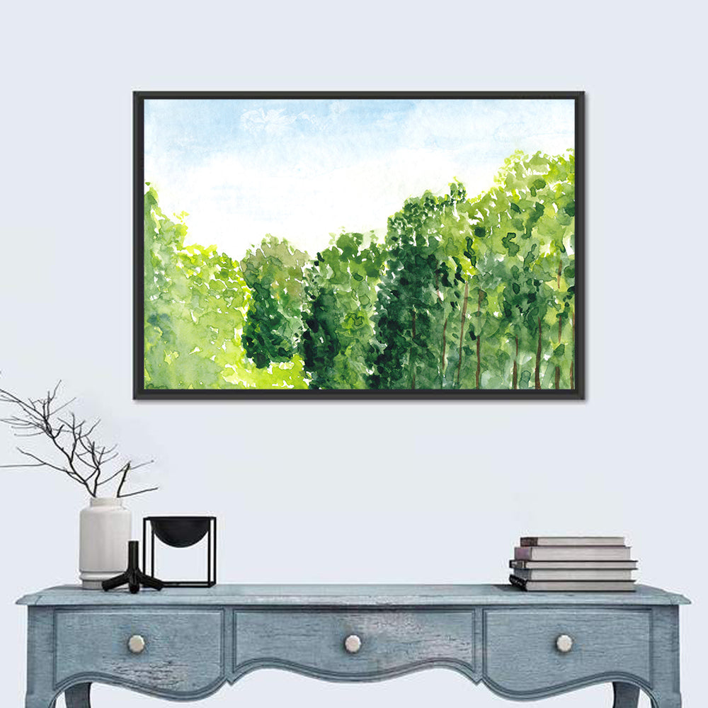 Summer Canopy Watercolor Illustration Wall Art