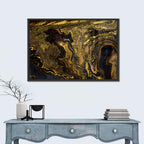 Black and Gold Marble Abstraction Wall Art