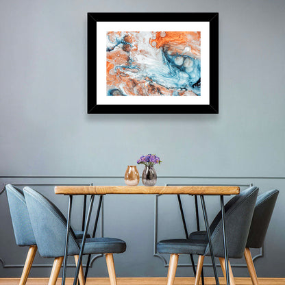 Copper Marble Fluid Abstract Wall Art