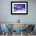 Snowy Mountain Cabin Wall Art