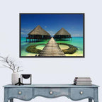 Maldives Overwater Bungalows Wall Art