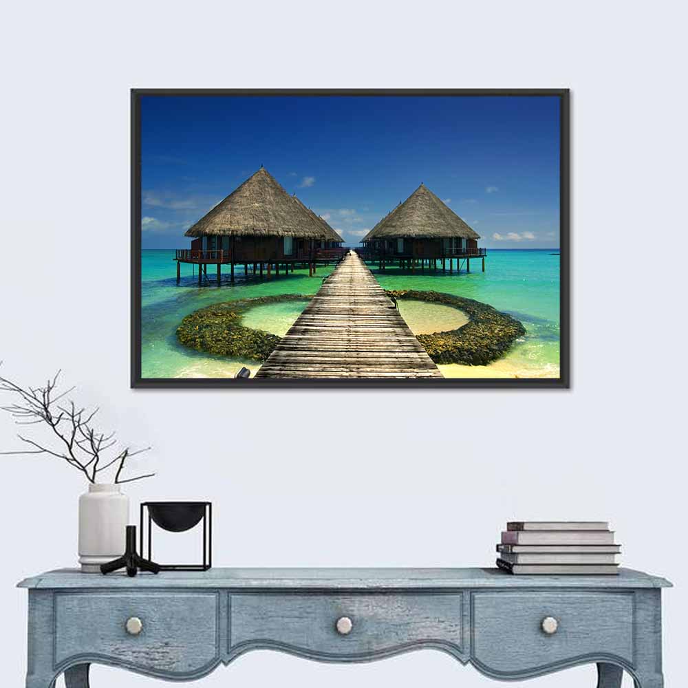 Maldives Overwater Bungalows Wall Art