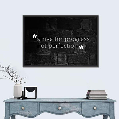 Strive for Progress Brick Typography Wall Art