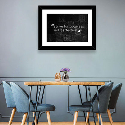 Strive for Progress Brick Typography Wall Art