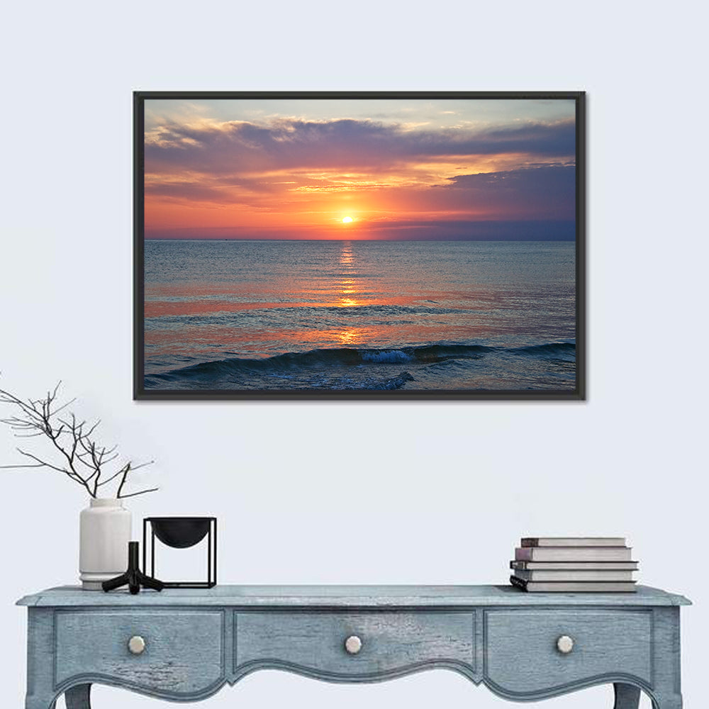 Lake Michigan Sunset Reflection Wall Art