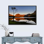 Buttermere Lone Tree Reflection Wall Art