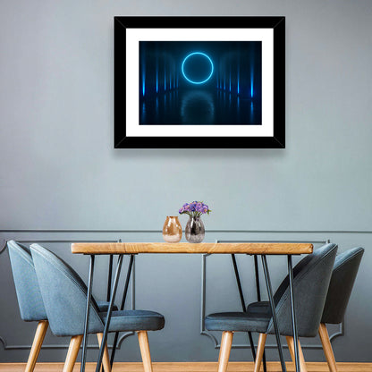 Glowing Neon Corridor Wall Art