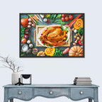 Harvest Roast Turkey Centerpiece Wall Art