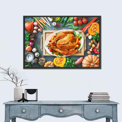 Harvest Roast Turkey Centerpiece Wall Art