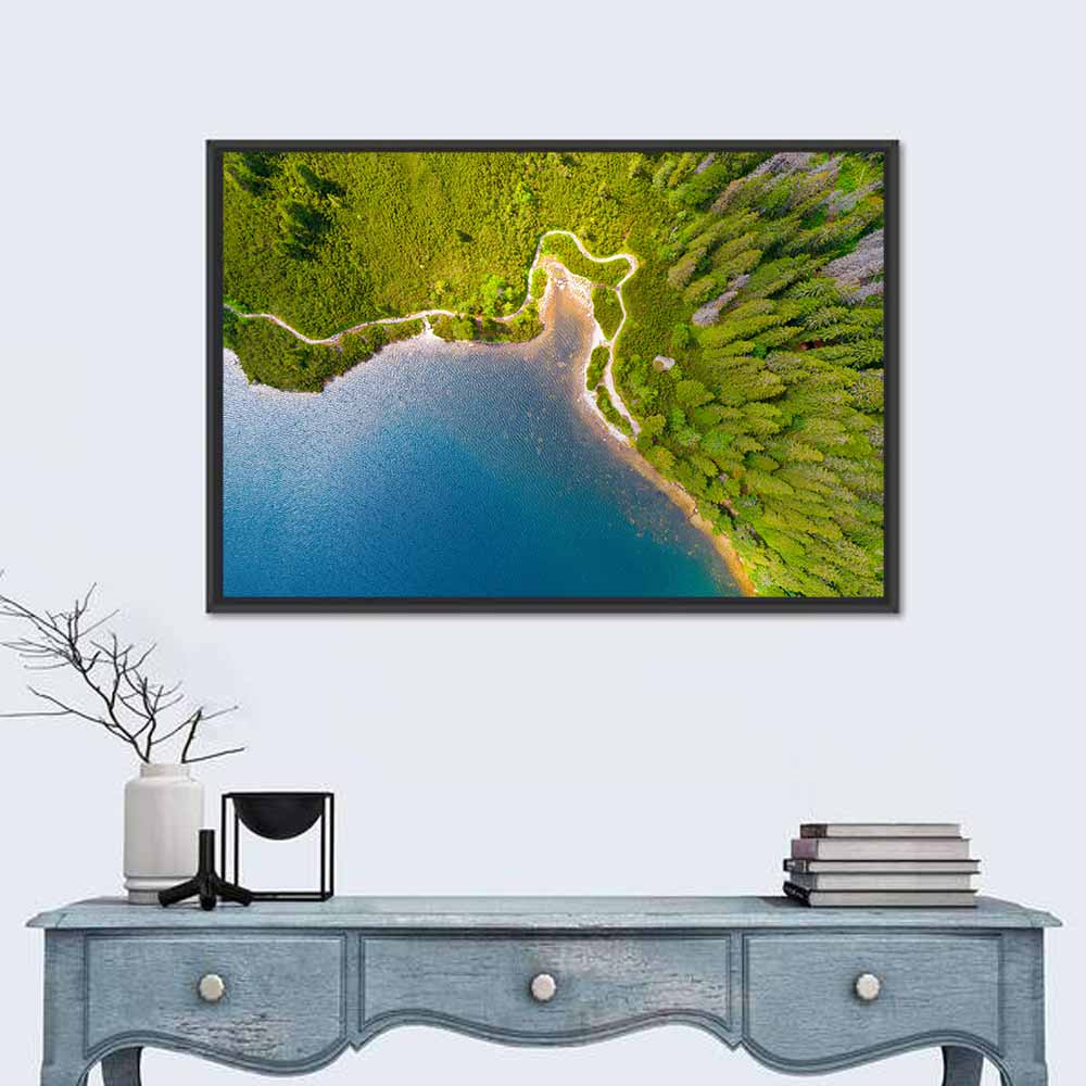 High Tatras Lake Aerial View Wall Art