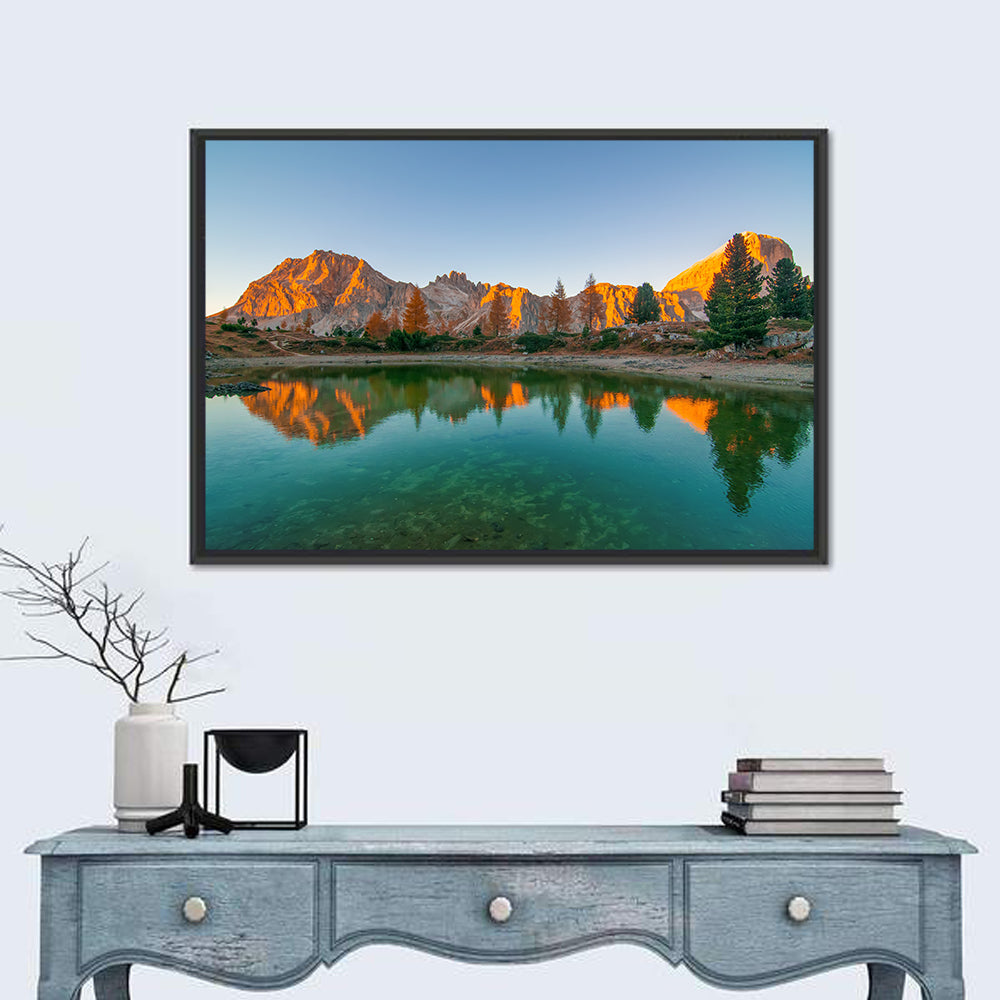 Lago Di Federa Alpenglow Wall Art