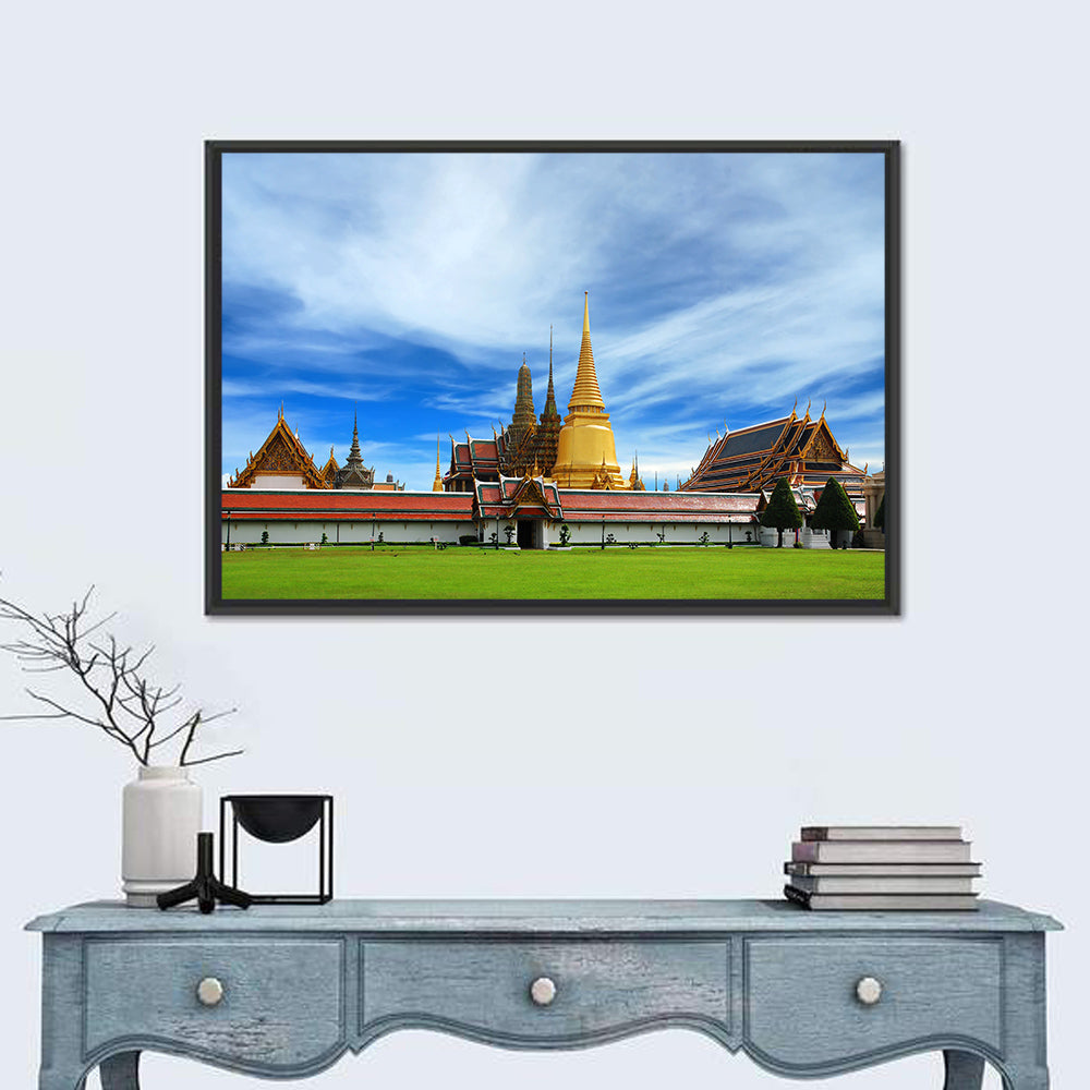 Golden Stupa at Wat Phra Kaew Wall Art in a room, landscape