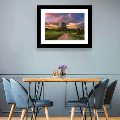 Devils Tower at Sunset Wall Art