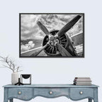 Vintage Airplane Radial Engine Close-up Wall Art
