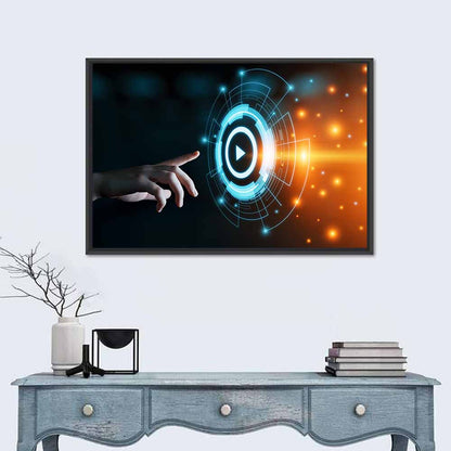 Holographic Video Interface Wall Art