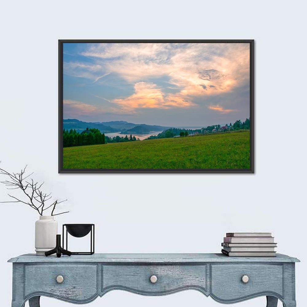 Czorsztynskie Lake Meadow at Dusk Wall Art