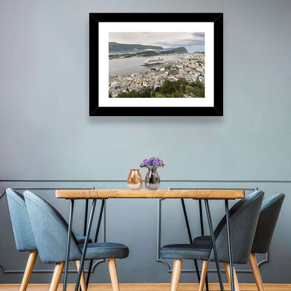 Alesund Harbor Cityscape Wall Art