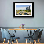 Chicago Expressway Toward Downtown Skyline Wall Art