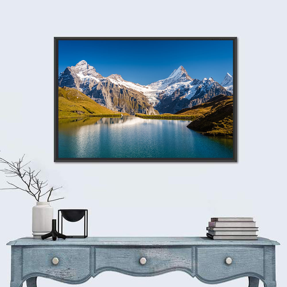 Bachalpsee Mountain Reflection Wall Art in a room, landscape