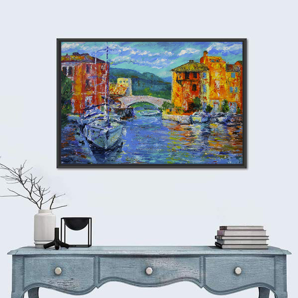 Port Grimaud Canal Scene Wall Art