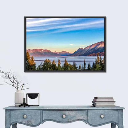 Alaskan Mountain Lake Golden Hour Wall Art