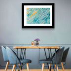 Koi in Blue Abstract Wall Art
