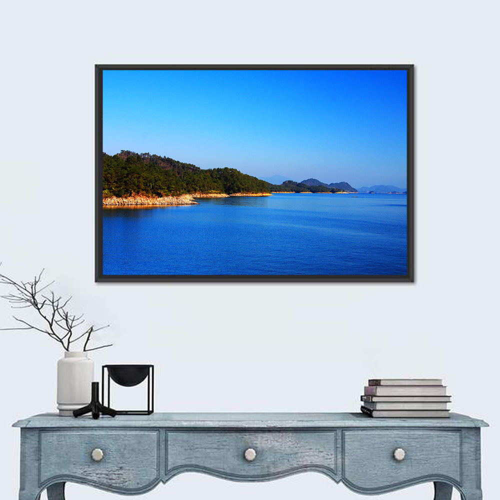 Qiandao Lake Rocky Shoreline Wall Art