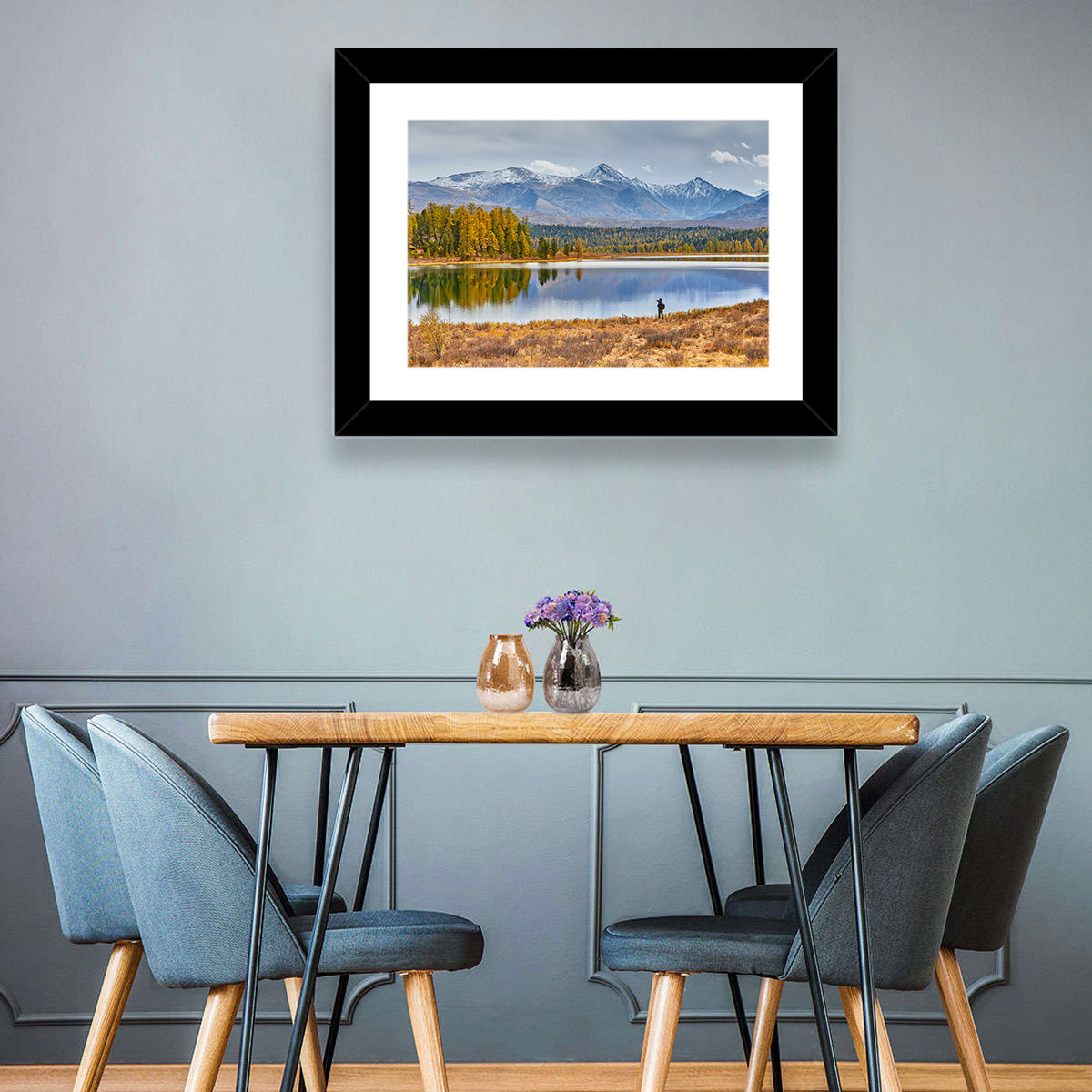 Autumn Mountain Lake Reflection Wall Art