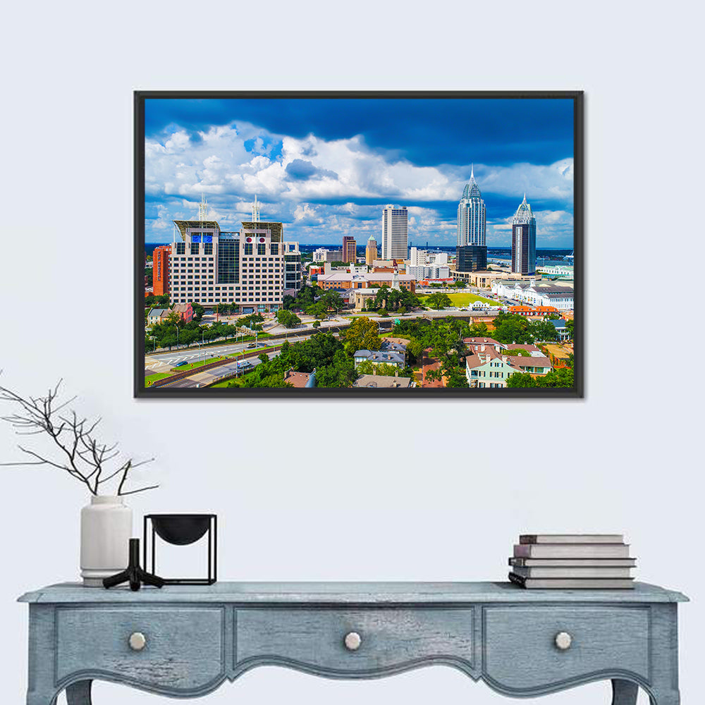 Mobile Skyline with Rsa Battle House Tower Wall Art
