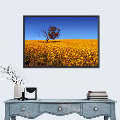 Canola Field with Lone Tree Wall Art