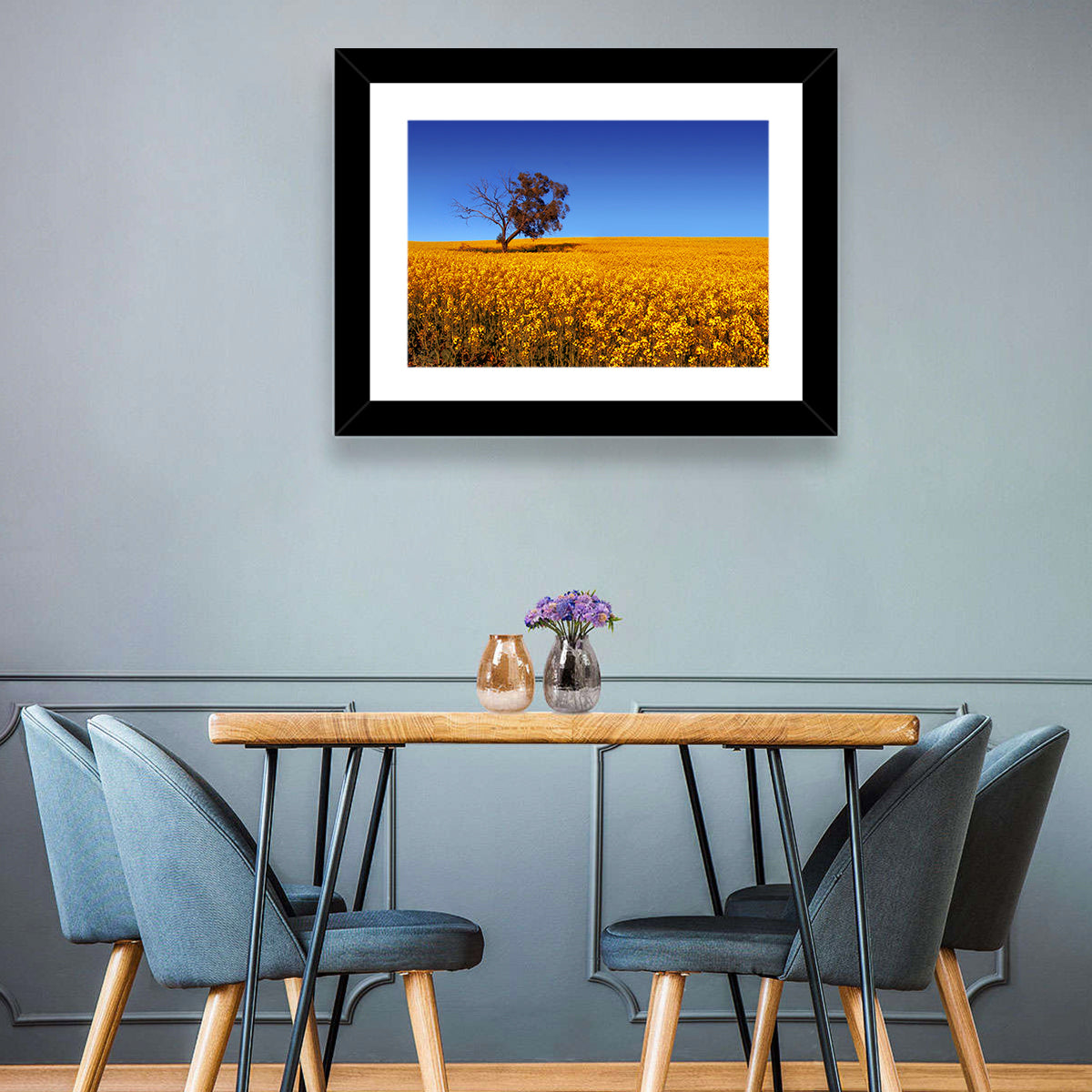 Canola Field with Lone Tree Wall Art