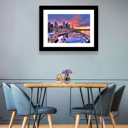 Seattle Skyline at Sunset Wall Art