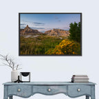 Badlands Golden Hour Meadow Wall Art