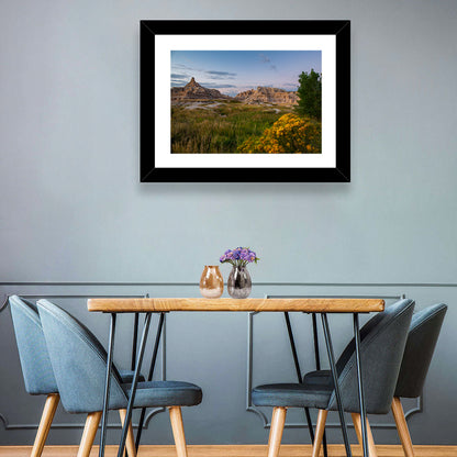 Badlands Golden Hour Meadow Wall Art
