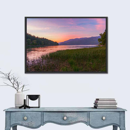 Whitefish Lake Sunset Glow Wall Art