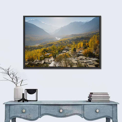 Hunza Valley Autumn Landscape Wall Art